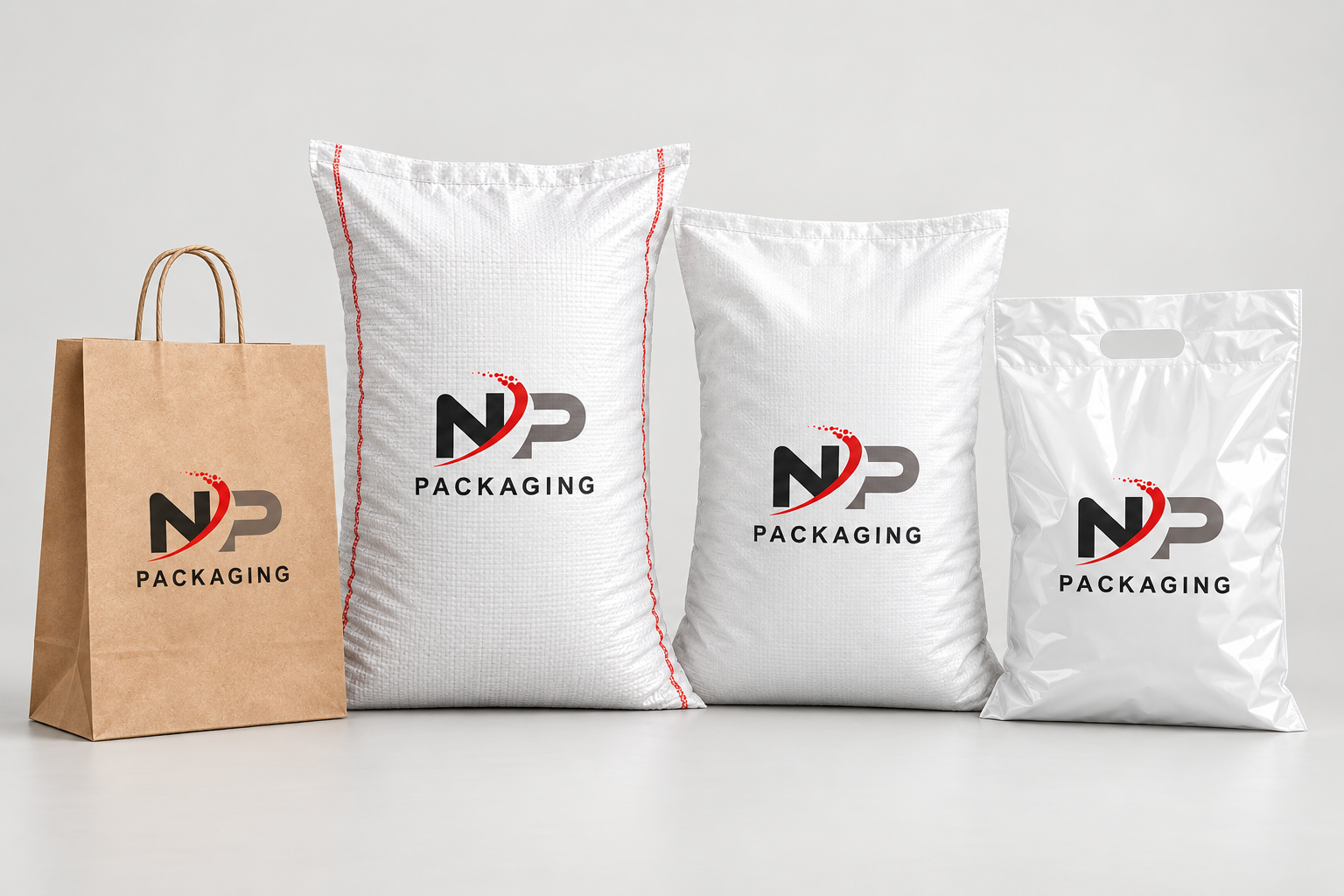 NP Packaging product range — studio mockup